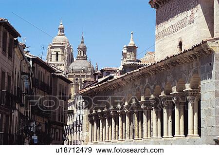 Stock Photo - Spain, Castilla leon, Segovia, City, Architecture, Tower, Towers. Fotosearch