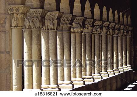 Stock Image - Spanish monument with arches. Fotosearch