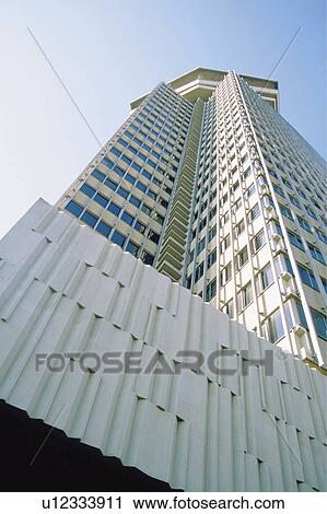 Stock Image - Barcelona, Cataluña, Spain, City, Town, Building, High. Fotosearch