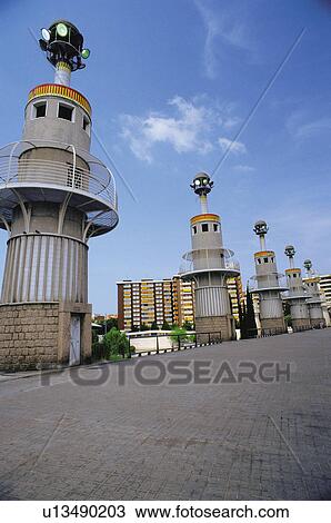 Stock Image - Barcelona, Cataluña, Spain, City, Town, Building, Buildings. Fotosearch