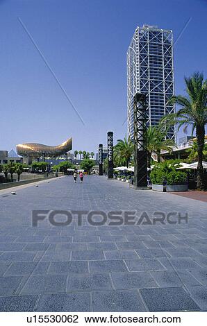 Stock Image - Barcelona, Cataluña, Spain, City, Town, Building, Buildings. Fotosearch