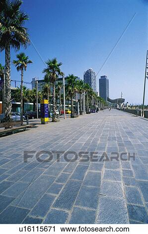 Stock Image - Barcelona, Cataluña, Spain, City, Town, Building, Buildings. Fotosearch