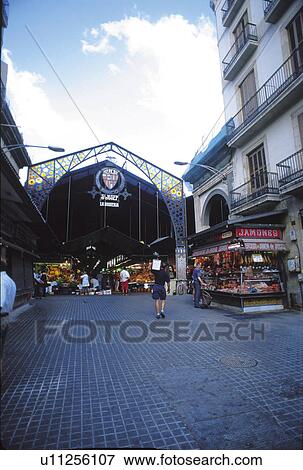Stock Photo - Barcelona, Cataluña, Spain, City, Town, Building, Buildings. Fotosearch