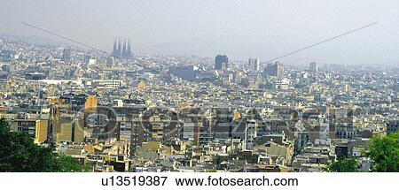 Stock Photo - Barcelona, Cataluña, Spain, City, Town, Building, Buildings. Fotosearch