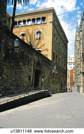 Stock Photo - Barcelona, Cataluña, Spain, City, Town, Building, Buildings. Fotosearch