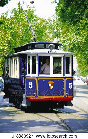 Stock Photo - Barcelona, Cataluña, Spain, City, Town, Transport, Public transport. Fotosearch