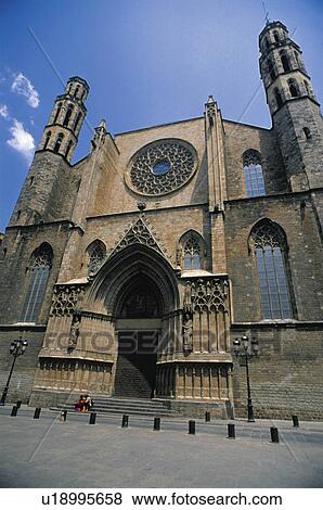 Stock Photo - Barcelona, Cataluña, Spain, City, Town, Building, Architecture. Fotosearch