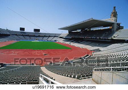 Stock Photograph - Barcelona Cataluña Spain racetrack stadium. Fotosearch