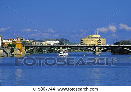 Picture - Sevilla, Andalucia, Andalusia, Spain, Town, City, Bridge. Fotosearch
