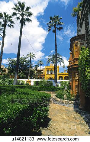 Stock Image - Sevilla, Andalucia, Andalusia, Spain, Town, City, Park. Fotosearch