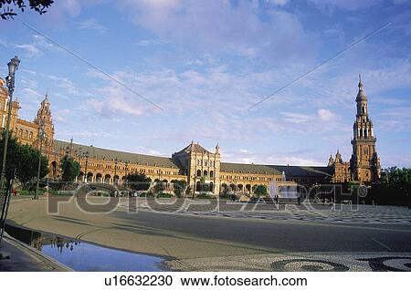Stock Image - Sevilla, Andalucia, Andalusia, Spain, Town, City, Architecture. Fotosearch