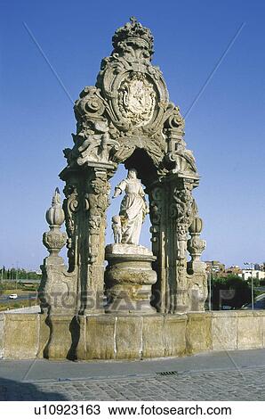 Stock Image - Spain, Madrid, City, Town, Art, Statue, Bridge. Fotosearch