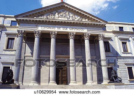 Picture - Spain, Madrid, City, Town, Building, Monument, House of commons. Fotosearch