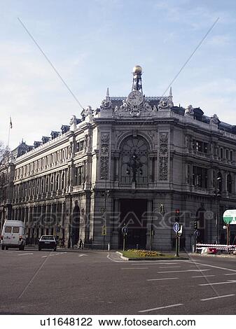 Stock Image - Spain, Madrid, City, Town, Building, Buildings, Road. Fotosearch