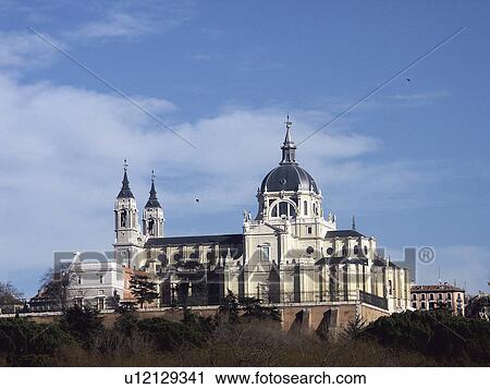 Stock Image - Spain, Madrid, City, Town, Building, Monument, Cathedral. Fotosearch