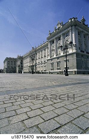 Stock Image - Spain, Madrid, City, Town, Building, Architecture, Column. Fotosearch