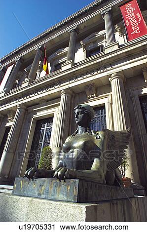 Stock Image - Spain, Madrid, City, Town, Building, Column, Columns. Fotosearch