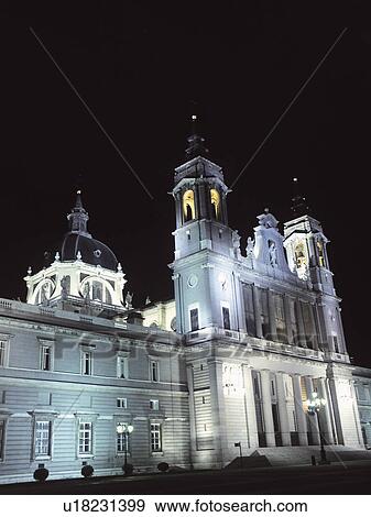 Spain, Madrid, City, Town, Building, Monument, Cathedral View Large Photo Image Stock Photo - Spain, Madrid, City, Town, Building, Monument, Cathedral. Fotosearch