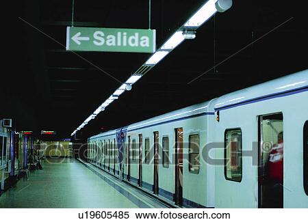 Spain, Madrid, City, Town, Metro, Underground, Subway View Large Photo Image Stock Photography - Spain, Madrid, City, Town, Metro, Underground, Subway. Fotosearch