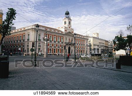 Stock Photo - Spain, Madrid, City, Town, Road, Paved, Paving. Fotosearch