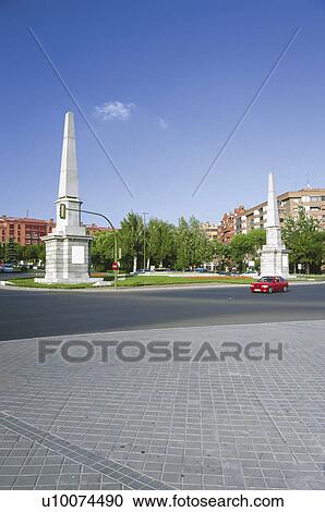 Spain, Madrid, City, Town, Road, Square, Art View Large Photo Image Stock Image - Spain, Madrid, City, Town, Road, Square, Art. Fotosearch