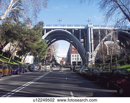 Spain, Madrid, City, Town, Road, Tree, Trees View Large Photo Image Stock Image - Spain, Madrid, City, Town, Road, Tree, Trees. Fotosearch