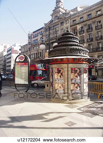 Spain, Madrid, City, Town, Street, Metro, Subway View Large Photo Image Picture - Spain, Madrid, City, Town, Street, Metro, Subway. Fotosearch