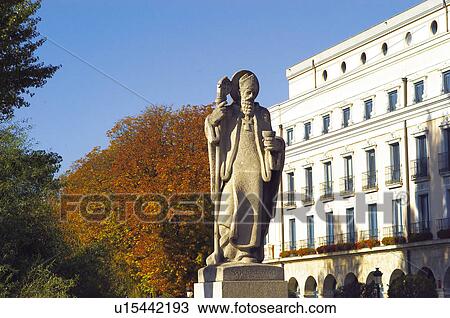 Stock Image - Spain, Castilla leon, Burgos, City, Town, Building, Statue. Fotosearch