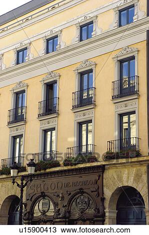 Stock Image - Spain, Castilla leon, Burgos, City, Town, Building, Buildings. Fotosearch
