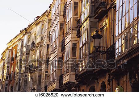 Stock Image - Spain, Castilla leon, Burgos, City, Town, Building, Buildings. Fotosearch