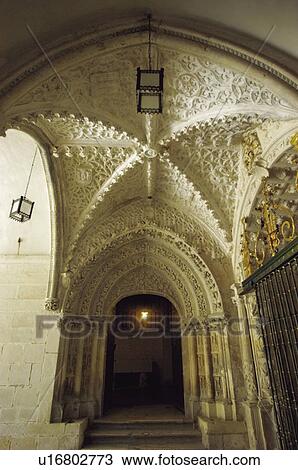 Stock Image - Spain, Castilla leon, Burgos, City, Town, Art, Monastery. Fotosearch