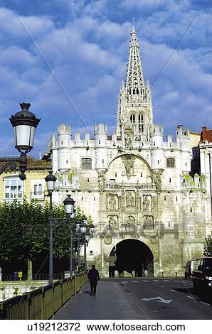 Spain, Castilla leon, Burgos, City, Town, Building, Architecture View Large Photo Image Stock Image - Spain, Castilla leon, Burgos, City, Town, Building, Architecture. Fotosearch