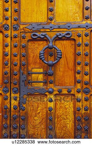 Spain, Castilla leon, Burgos, City, Town, Door, Doorknocker View Large Photo Image Stock Photo - Spain, Castilla leon, Burgos, City, Town, Door, Doorknocker. Fotosearch