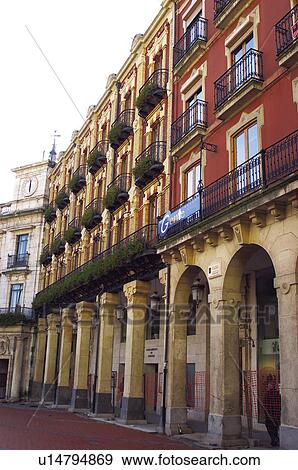 Stock Photo - Spain, Castilla leon, Burgos, City, Town, Building, Buildings. Fotosearch