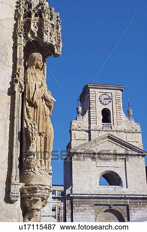 Stock Photo - Spain, Castilla leon, Burgos, City, Town, Building, Architecture. Fotosearch