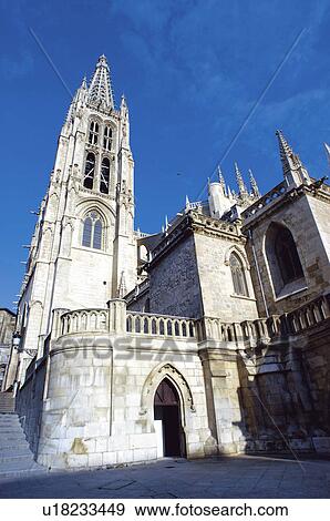 Stock Photo - Spain, Castilla leon, Burgos, City, Town, Building, Buildings. Fotosearch
