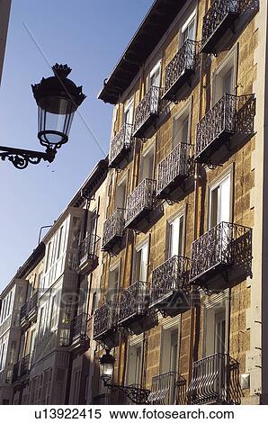Stock Photography - Spain, Castilla leon, Burgos, City, Town, Building, Balcony. Fotosearch