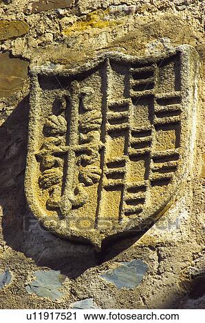 Stock Image - Caceres, Extremadura, Spain, City, Town, Architecture, Architectural details. Fotosearch
