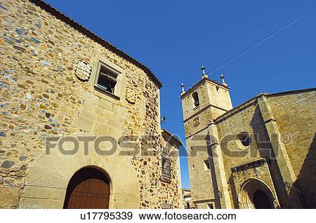 Caceres, Extremadura, Spain, City, Town, Architecture, Art View Large Photo Image Stock Photo - Caceres, Extremadura, Spain, City, Town, Architecture, Art. Fotosearch