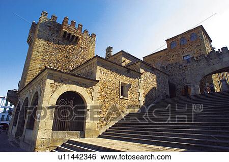 Caceres, Extremadura, Spain, City, Town, Building, Buildings View Large Photo Image Stock Photograph - Caceres, Extremadura, Spain, City, Town, Building, Buildings. Fotosearch