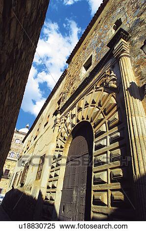 Caceres, Extremadura, Spain, City, Town, Architecture, Art View Large Photo Image Stock Photography - Caceres, Extremadura, Spain, City, Town, Architecture, Art. Fotosearch
