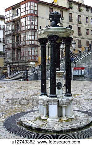 Stock Image - Spain, Basque country, Bilbao, City, Spanish city, Roman road, Mallona. Fotosearch