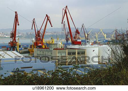 Spain, Basque country, Bilbao, City, Spanish city, Harbor, Harbour View Large Photo Image Stock Image - Spain, Basque country, Bilbao, City, Spanish city, Harbor, Harbour. Fotosearch