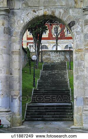 Stock Photo - Spain, Basque country, Bilbao, City, Spanish city, Architecture, Building. Fotosearch