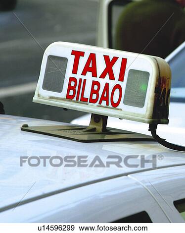 Stock Photo - Spain, Basque country, Bilbao, City, Spanish city, Street, Transport. Fotosearch