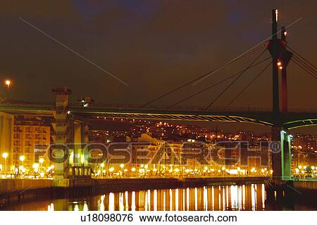 Stock Photograph - Spain, Basque country, Bilbao, City, Spanish city, Architecture, Modern. Fotosearch