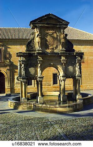 Stock Image - Spain, Spanish, Monument, Spanish monument, Andalucia, Andalusia, Baeza. Fotosearch