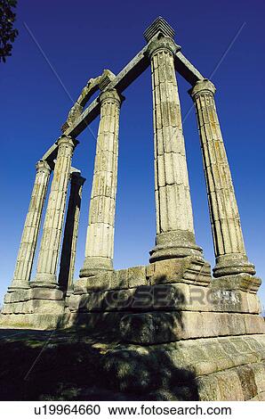 Stock Image - Spain, Spanish, Monument, Spanish monument, Extremadura, Caceres, Talavera la vieja. Fotosearch