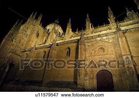 Stock Photo - Spain, Spanish, Monument, Spanish monument, Castilla leon, Salamanca, Architecture. Fotosearch