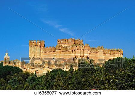 Stock Photo - Spain, Spanish, Monument, Spanish monument, Castilla leon, Segovia, Coca. Fotosearch